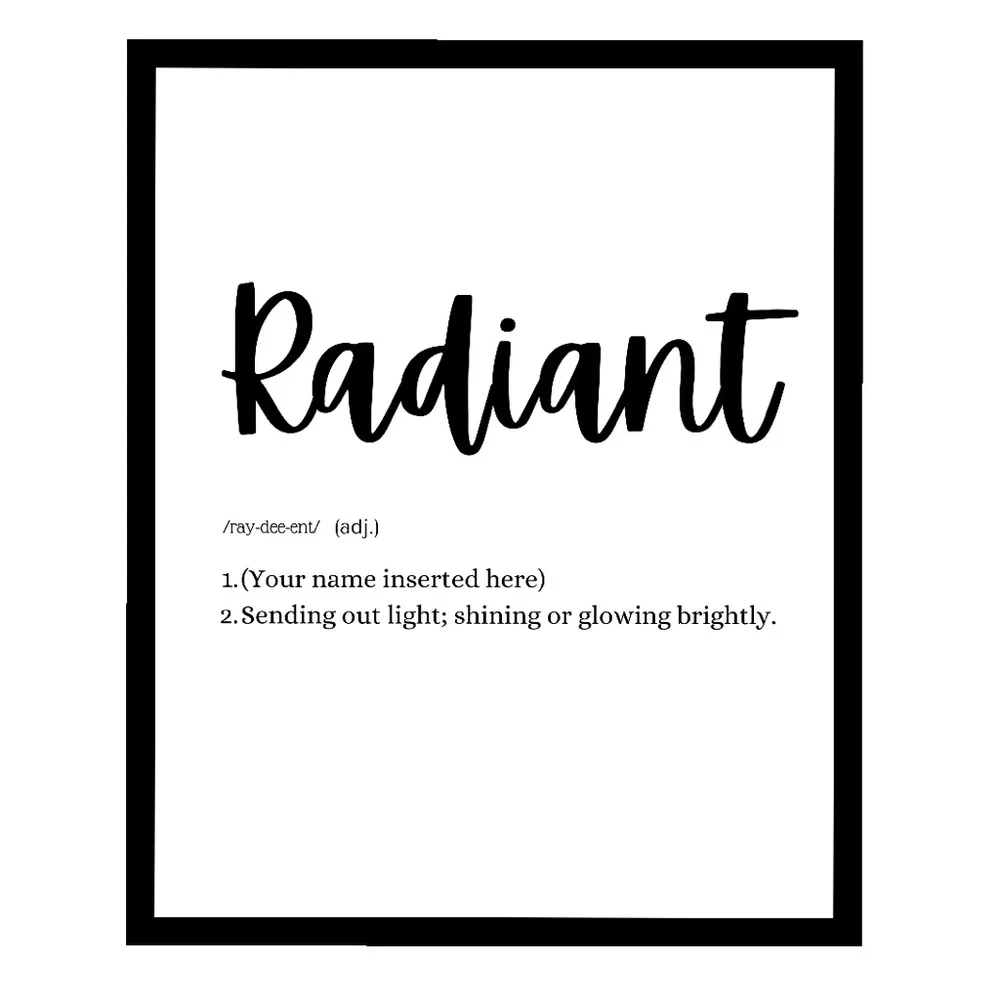 Customizable RADIANT Definition Wall Art Print - Picture 1 of 2